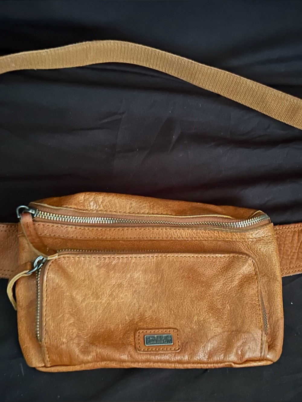 SPIKES & SPARROW LEATHER HIP BAG - OREGON - BRANDY COGNAC